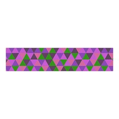 Retro Pink Purple Geometric Pattern Velvet Scrunchie