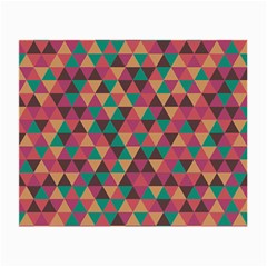 Retro Orange Green Geometric Pattern Small Glasses Cloth by snowwhitegirl