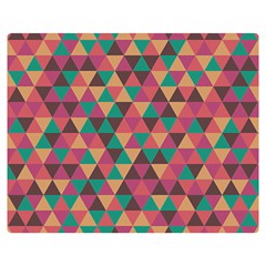 Retro Orange Green Geometric Pattern Double Sided Flano Blanket (medium)  by snowwhitegirl