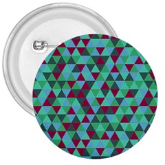 Retro Teal Green Geometric Pattern 3  Buttons by snowwhitegirl