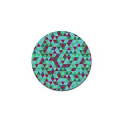 Retro Teal Green Geometric Pattern Golf Ball Marker (4 Pack) by snowwhitegirl