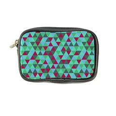 Retro Teal Green Geometric Pattern Coin Purse by snowwhitegirl