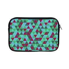 Retro Teal Green Geometric Pattern Apple Ipad Mini Zipper Cases by snowwhitegirl