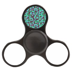 Retro Teal Green Geometric Pattern Finger Spinner