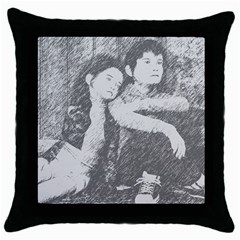 Kids Throw Pillow Case (Black)