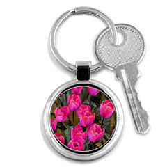 Pink Tulips Key Chains (round)  by snowwhitegirl