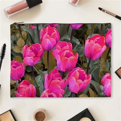 Pink Tulips Cosmetic Bag (xl) by snowwhitegirl