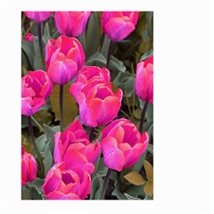 Pink Tulips Large Garden Flag (two Sides) by snowwhitegirl