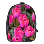 Pink Tulips School Bag (XL) Front