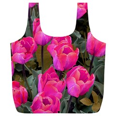 Pink Tulips Full Print Recycle Bag (xl) by snowwhitegirl