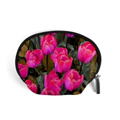 Pink Tulips Accessory Pouch (small) by snowwhitegirl