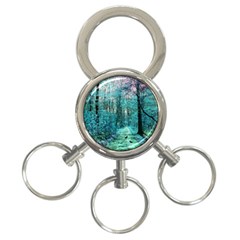 Blue Forest 3-ring Key Chains by snowwhitegirl