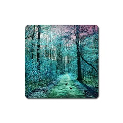 Blue Forest Square Magnet by snowwhitegirl