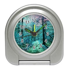 Blue Forest Travel Alarm Clock by snowwhitegirl