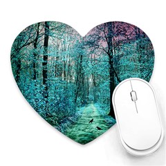 Blue Forest Heart Mousepads by snowwhitegirl