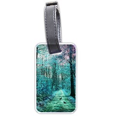 Blue Forest Luggage Tags (one Side)  by snowwhitegirl