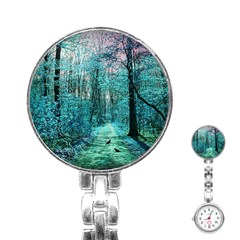 Blue Forest Stainless Steel Nurses Watch by snowwhitegirl