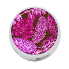 Tropical Pink Leaves 4-port Usb Hub (two Sides) by snowwhitegirl