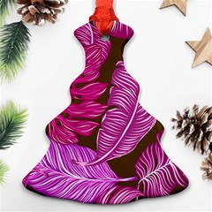 Tropical Pink Leaves Ornament (christmas Tree)  by snowwhitegirl