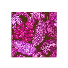 Tropical Pink Leaves Satin Bandana Scarf by snowwhitegirl