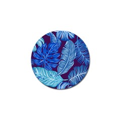 Tropical Blue Leaves Golf Ball Marker by snowwhitegirl