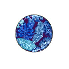 Tropical Blue Leaves Hat Clip Ball Marker (4 Pack) by snowwhitegirl