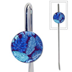 Tropical Blue Leaves Book Mark by snowwhitegirl