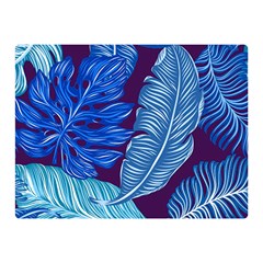 Tropical Blue Leaves Double Sided Flano Blanket (mini)  by snowwhitegirl