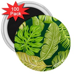 Tropical Green Leaves 3  Magnets (100 Pack) by snowwhitegirl