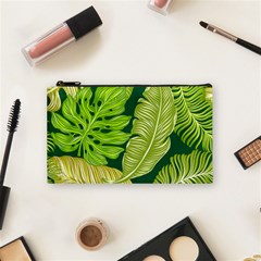 Tropical Green Leaves Cosmetic Bag (small) by snowwhitegirl