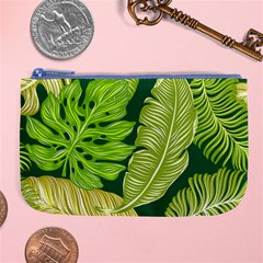 Tropical Green Leaves Large Coin Purse by snowwhitegirl