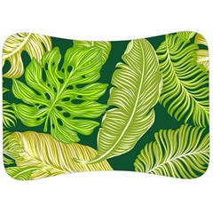 Tropical Green Leaves Velour Seat Head Rest Cushion