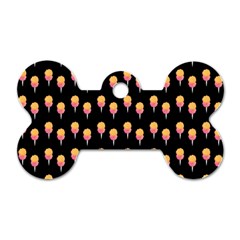 Cotton Candy Pattern  Black Dog Tag Bone (one Side) by snowwhitegirl