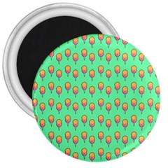 Cotton Candy Pattern Green 3  Magnets by snowwhitegirl