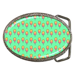 Cotton Candy Pattern Green Belt Buckles by snowwhitegirl