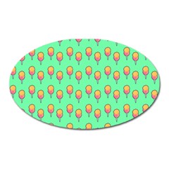 Cotton Candy Pattern Green Oval Magnet by snowwhitegirl