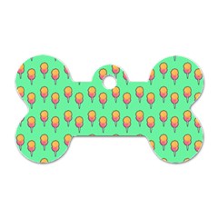 Cotton Candy Pattern Green Dog Tag Bone (one Side) by snowwhitegirl