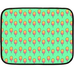 Cotton Candy Pattern Green Double Sided Fleece Blanket (mini) 