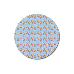 Cotton Candy Pattern Blue Magnet 3  (round) by snowwhitegirl