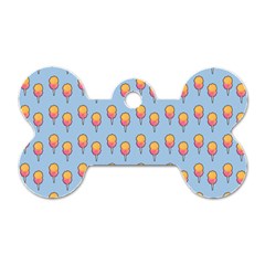 Cotton Candy Pattern Blue Dog Tag Bone (one Side) by snowwhitegirl