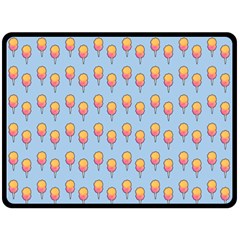 Cotton Candy Pattern Blue Fleece Blanket (large) 