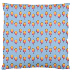 Cotton Candy Pattern Blue Large Flano Cushion Case (one Side) by snowwhitegirl