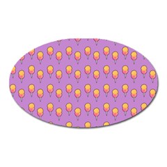 Cotton Candy Pattern Violet Oval Magnet by snowwhitegirl