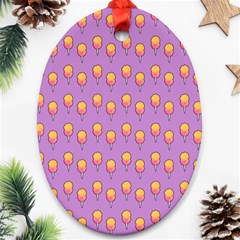 Cotton Candy Pattern Violet Oval Ornament (two Sides) by snowwhitegirl