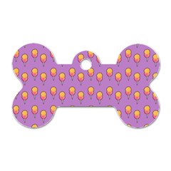 Cotton Candy Pattern Violet Dog Tag Bone (one Side) by snowwhitegirl