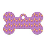 Cotton Candy Pattern Violet Dog Tag Bone (One Side) Front