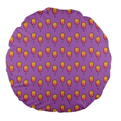 Cotton Candy Pattern Violet Large 18  Premium Round Cushions by snowwhitegirl