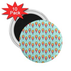 Cotton Candy Pattern Aqua 3d 2 25  Magnets (10 Pack)  by snowwhitegirl