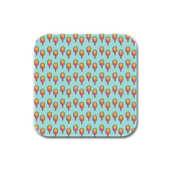 Cotton Candy Pattern Aqua 3d Rubber Square Coaster (4 Pack)  by snowwhitegirl