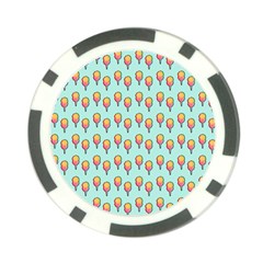 Cotton Candy Pattern Aqua 3d Poker Chip Card Guard by snowwhitegirl